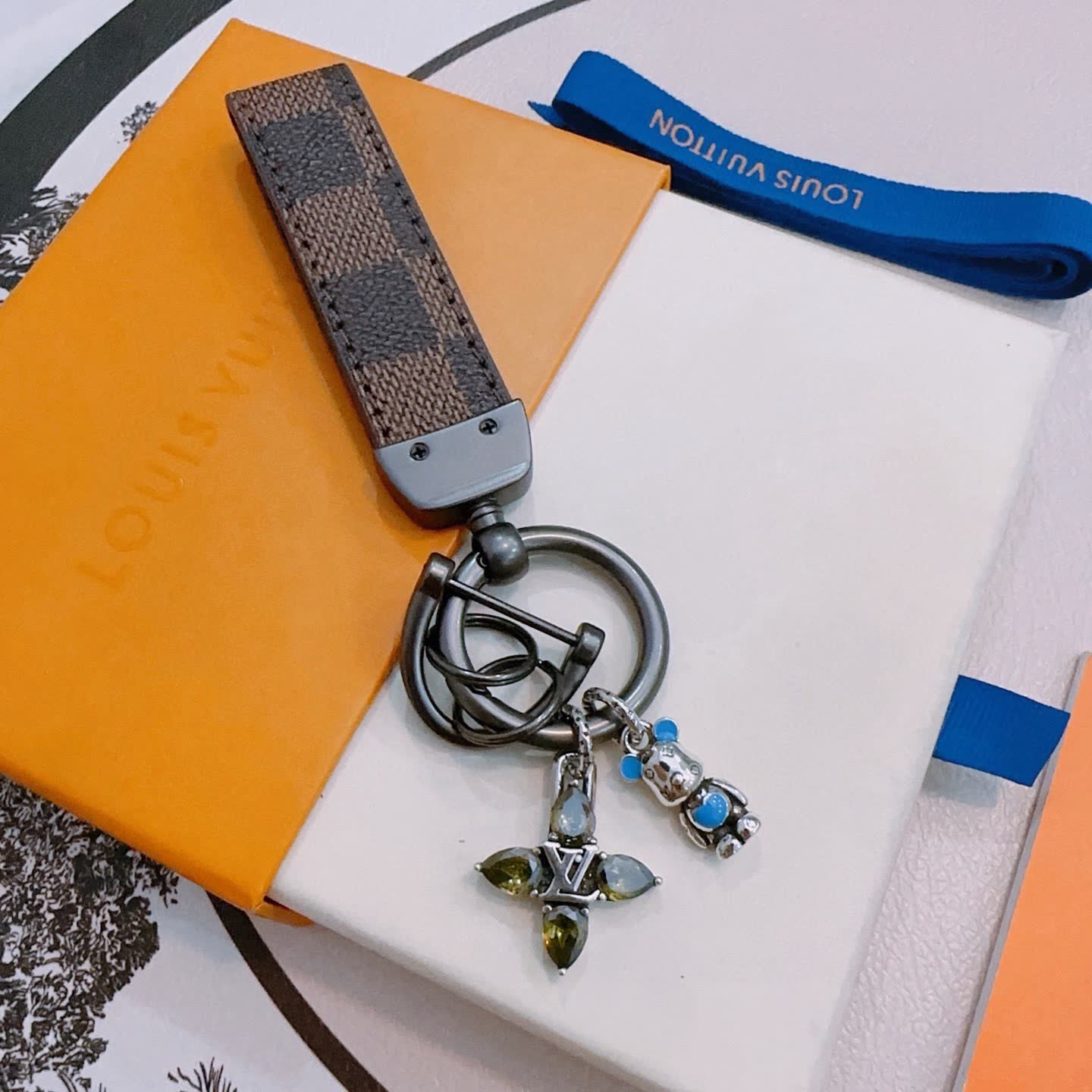 Louis Vuitton Keychain with Charms